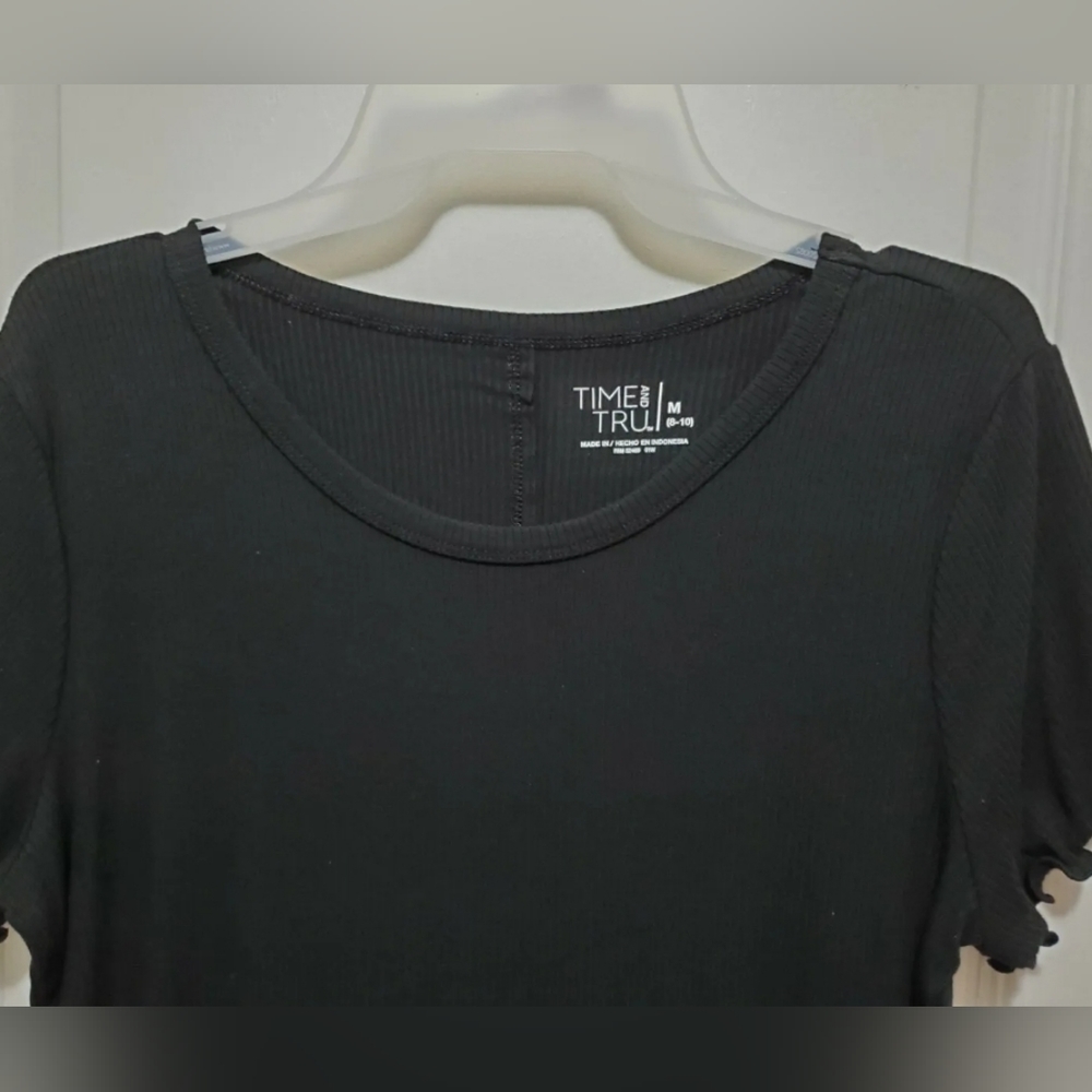 Time and tru women's‎ tops Short Sleeve  Black Size M (8-10)* - Picture 2 of 5